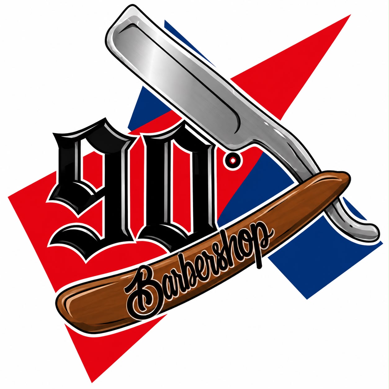 90 degree Barbershop logo